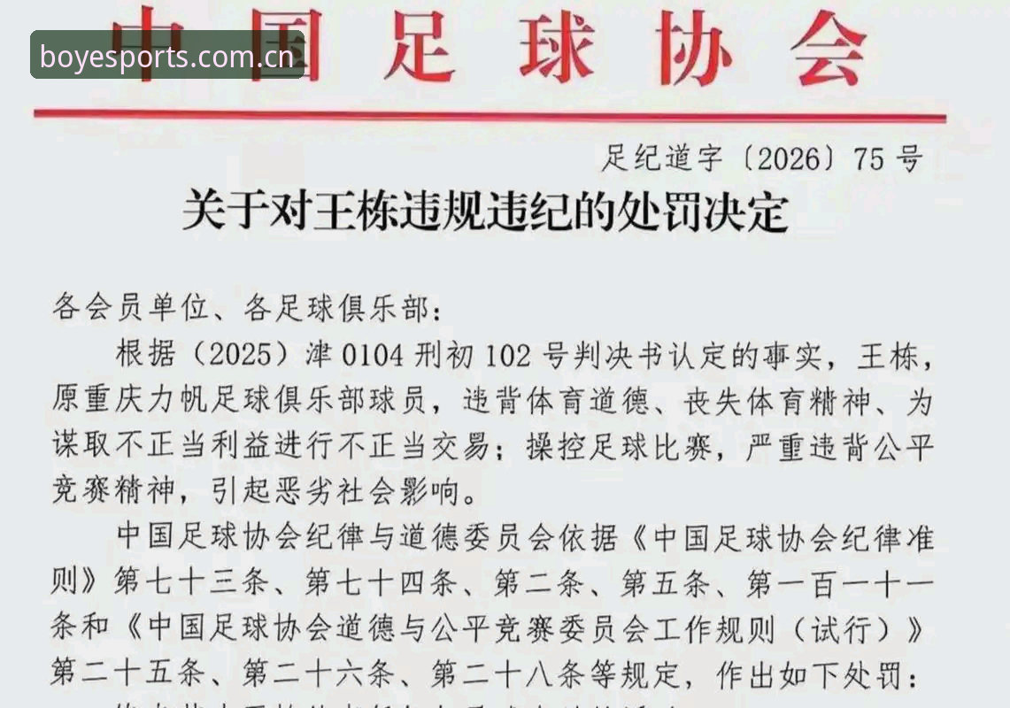 中国足协第三批禁足名单详解：17人终身禁赛，48人获年限处罚